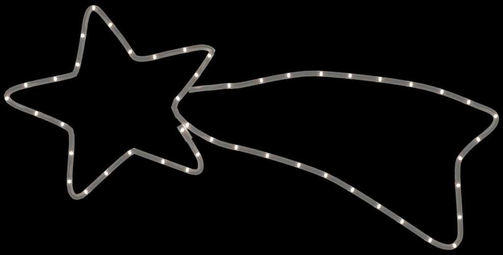Kalėdinės dekoracijos kometos su 48 LED, 2vnt., 65x28cm