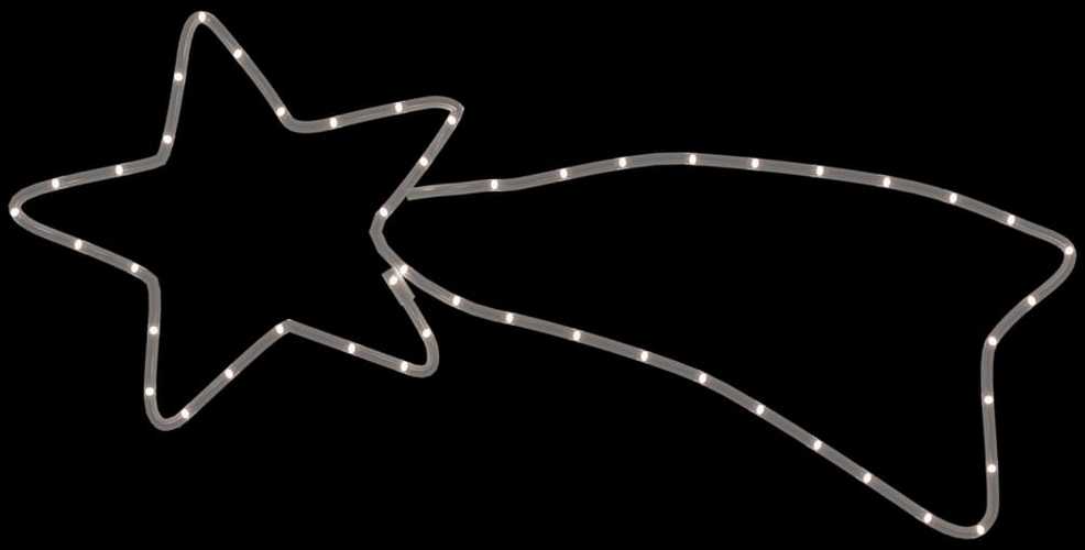 Kalėdinės dekoracijos kometos su 48 LED, 2vnt., 65x28cm