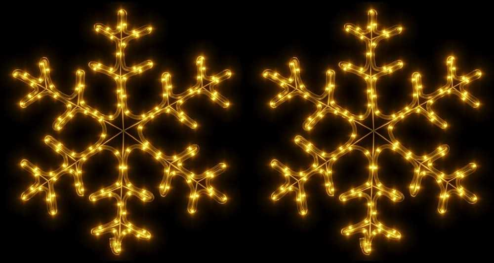 Kalėdinės dekoracijos snaigės su LED, 2vnt., 59x59cm