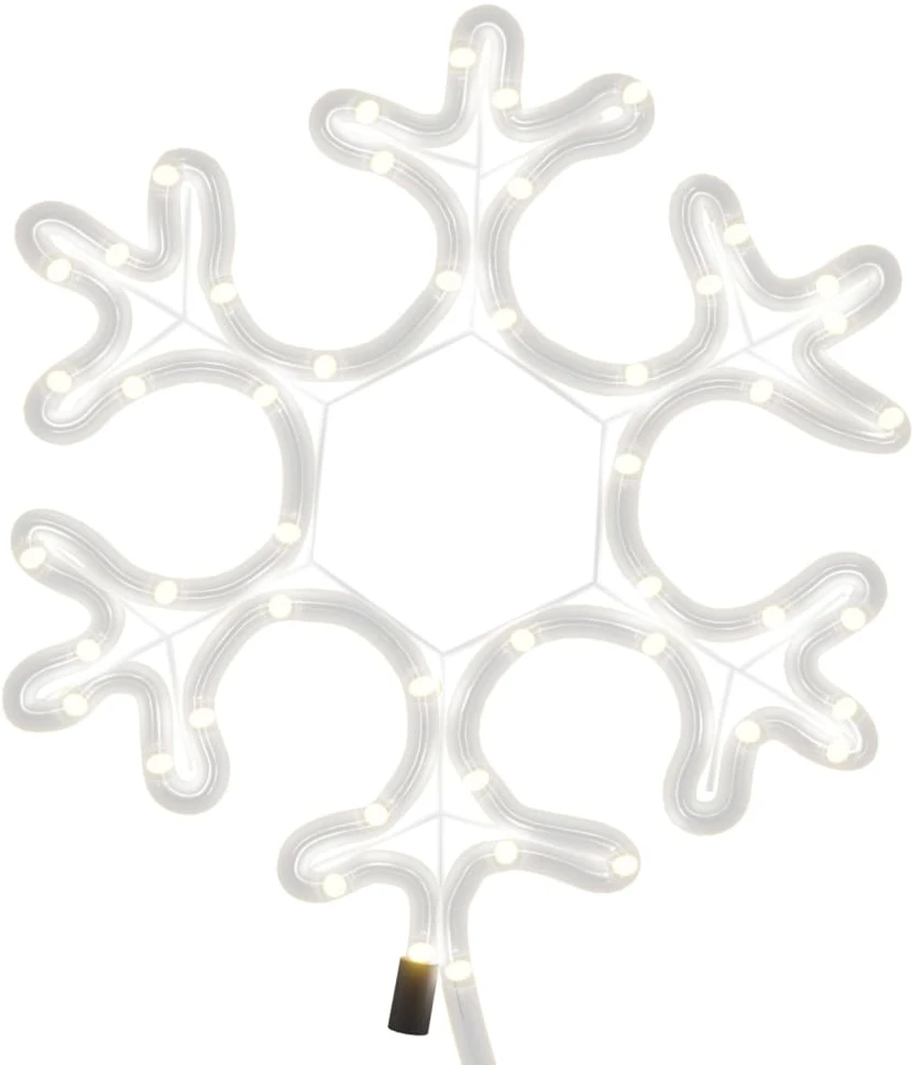 Kalėdinės dekoracijos snaigės su LED, 2vnt., 27x27cm