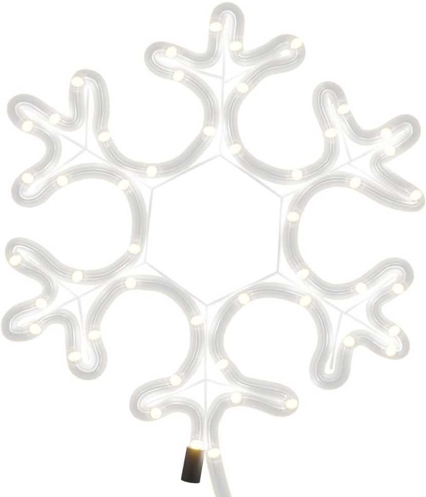 Kalėdinės dekoracijos snaigės su LED, 2vnt., 27x27cm
