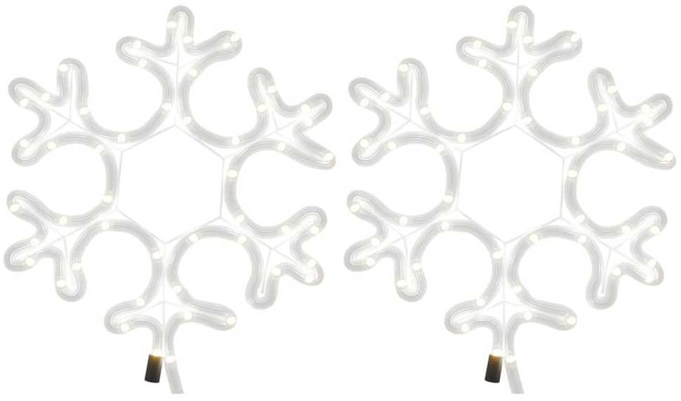 Kalėdinės dekoracijos snaigės su LED, 2vnt., 27x27cm