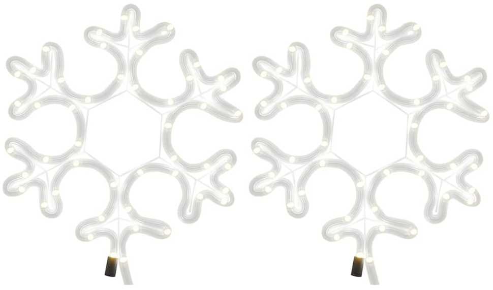 Kalėdinės dekoracijos snaigės su LED, 2vnt., 27x27cm