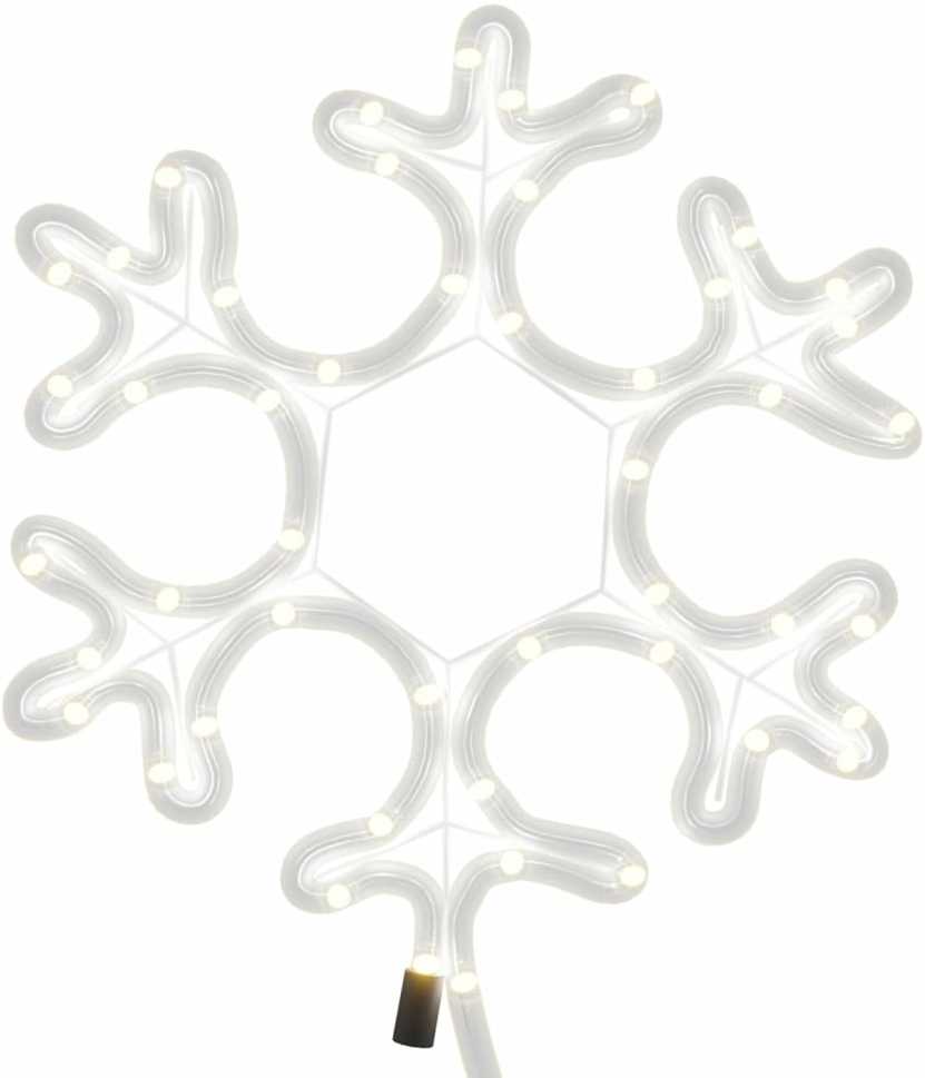 Kalėdinės dekoracijos snaigės su LED, 2vnt., 27x27cm