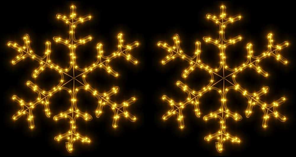 Kalėdinės dekoracijos snaigės su LED, 2vnt., 59x59cm