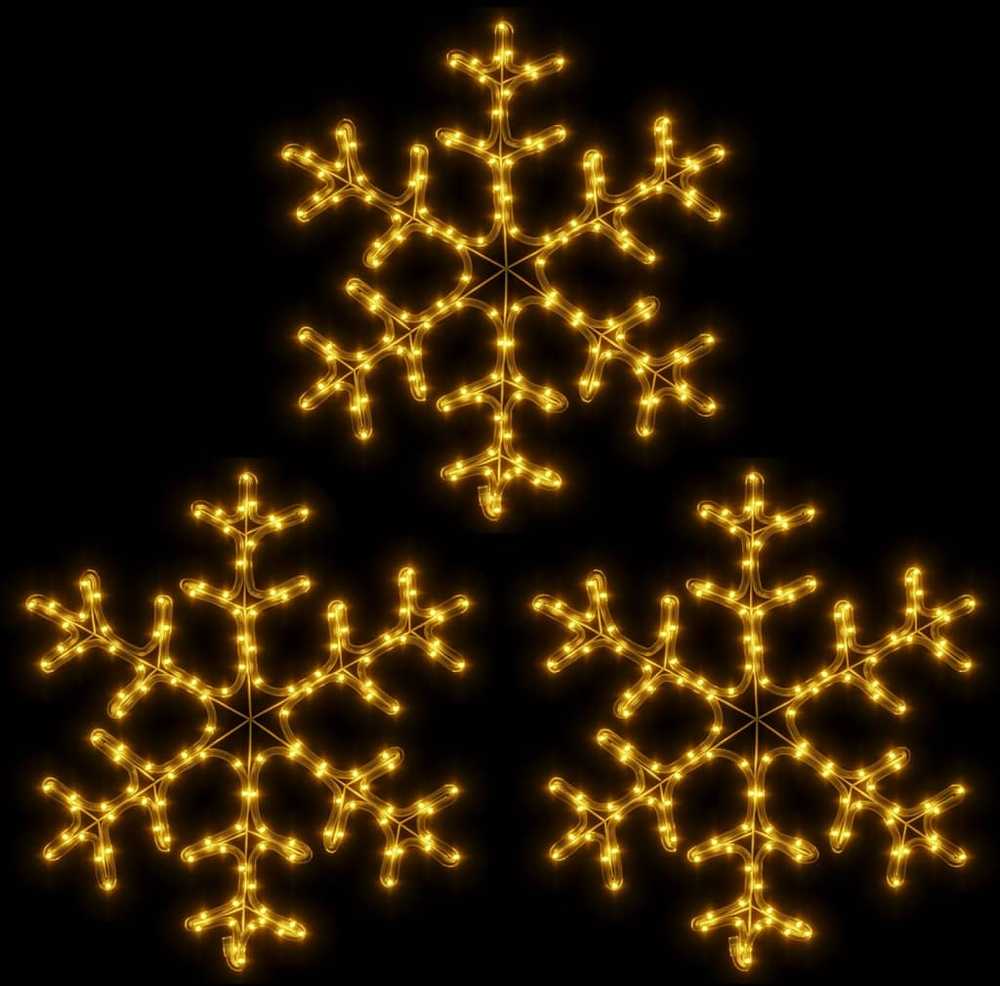 Kalėdinės dekoracijos snaigės su LED, 3vnt., 59x59cm