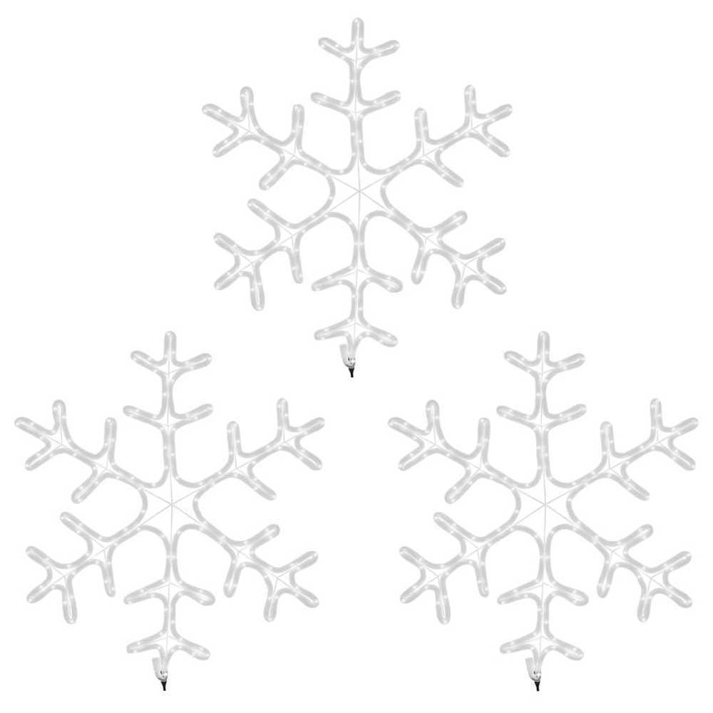 Kalėdinės dekoracijos snaigės su LED, 3vnt., 59x59cm