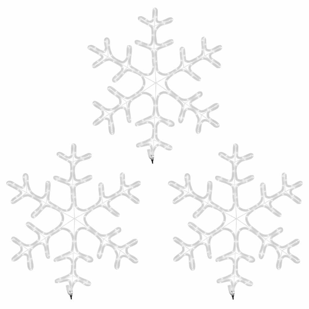 Kalėdinės dekoracijos snaigės su LED, 3vnt., 59x59cm