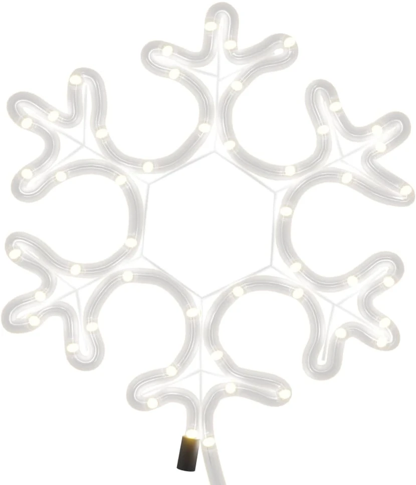 Kalėdinės dekoracijos snaigės su LED, 3vnt., 27x27cm