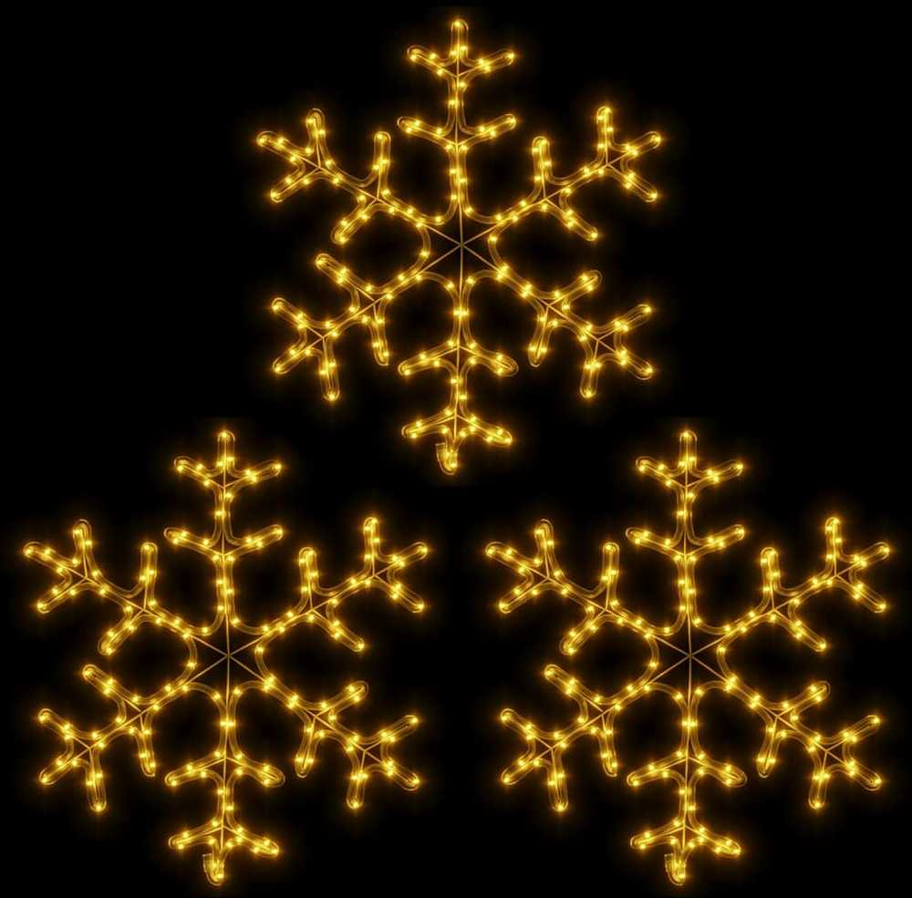 Kalėdinės dekoracijos snaigės su LED, 3vnt., 59x59cm