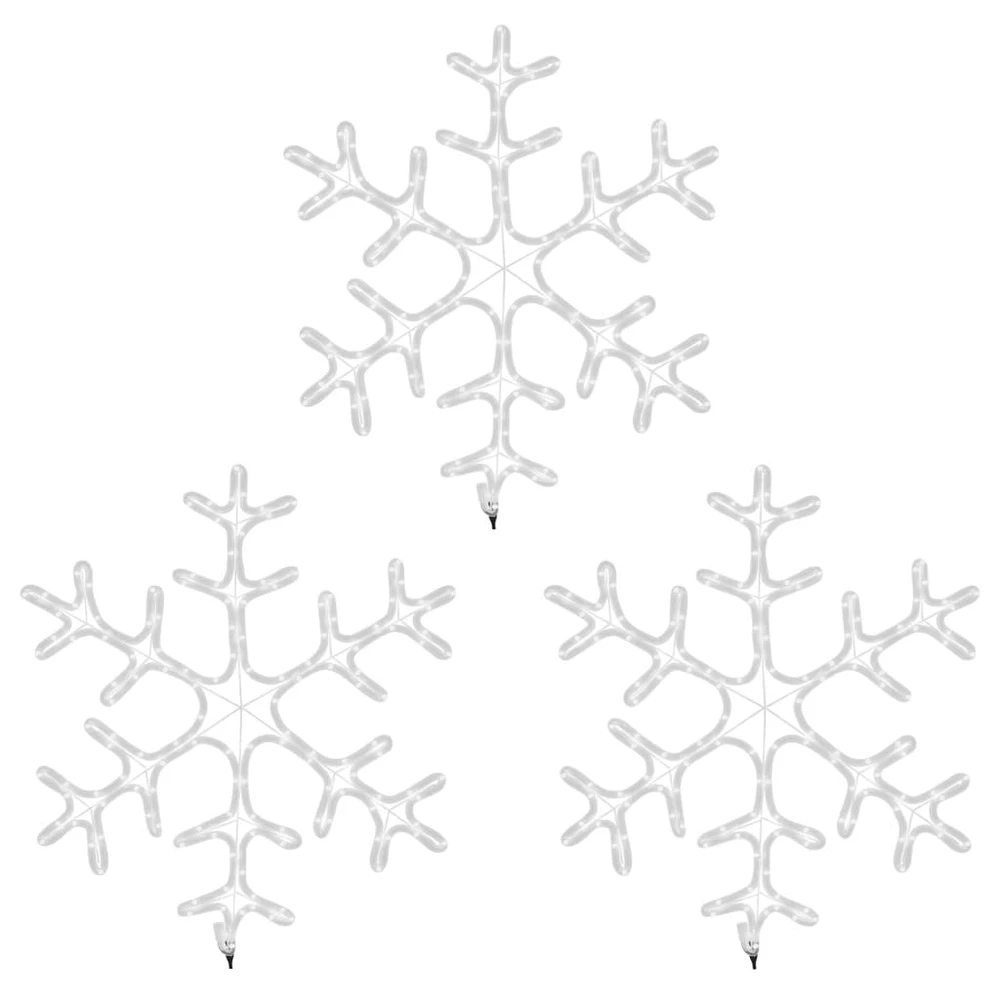 Kalėdinės dekoracijos snaigės su LED, 3vnt., 59x59cm