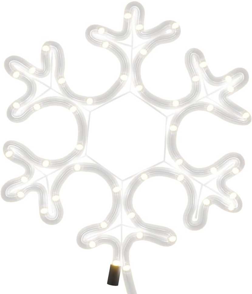 Kalėdinės dekoracijos snaigės su LED, 3vnt., 27x27cm