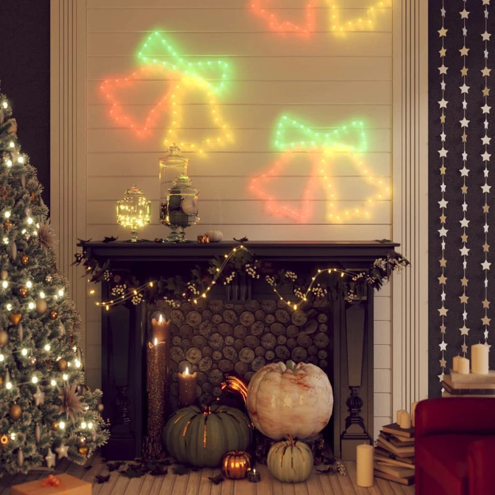 Kalėdinės dekoracijos varpeliai su 72 LED, 3vnt., 50x56cm