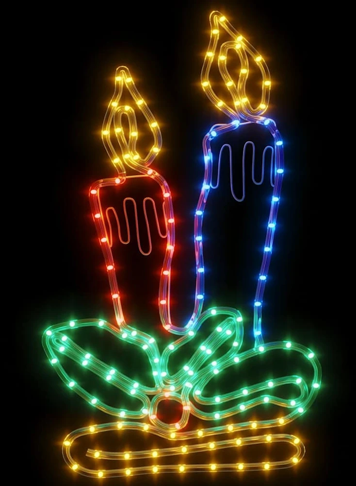 Kalėdinės dekoracijos žvakės su 144 LED, 2vnt., 70x42cm