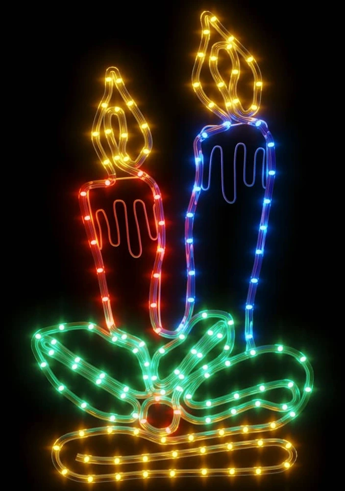 Kalėdinės dekoracijos žvakės su 144 LED, 3vnt., 70x42cm