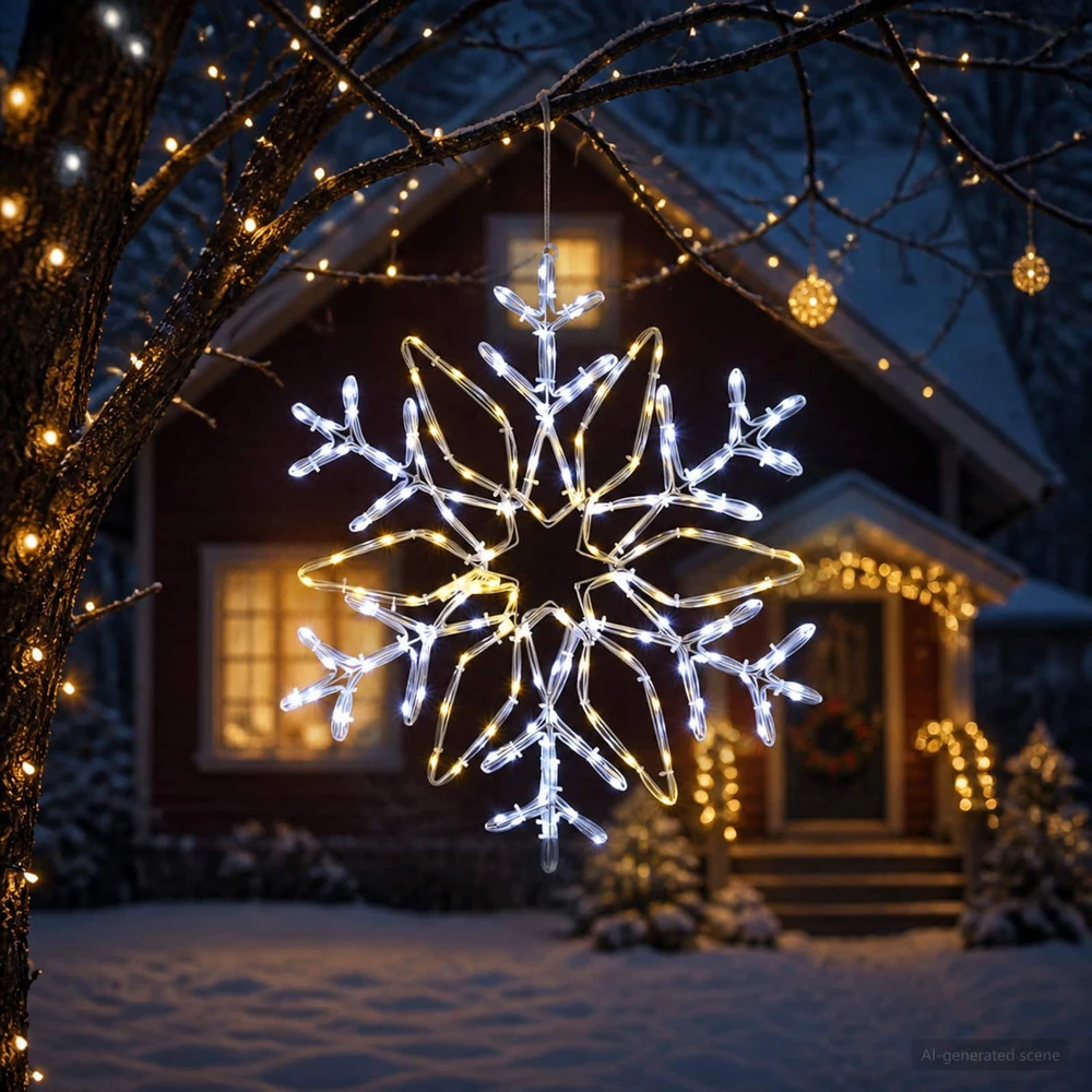Kalėdinės snaigės lemputės LOVIISA 140 LED Šalta balta Ø 55 cm