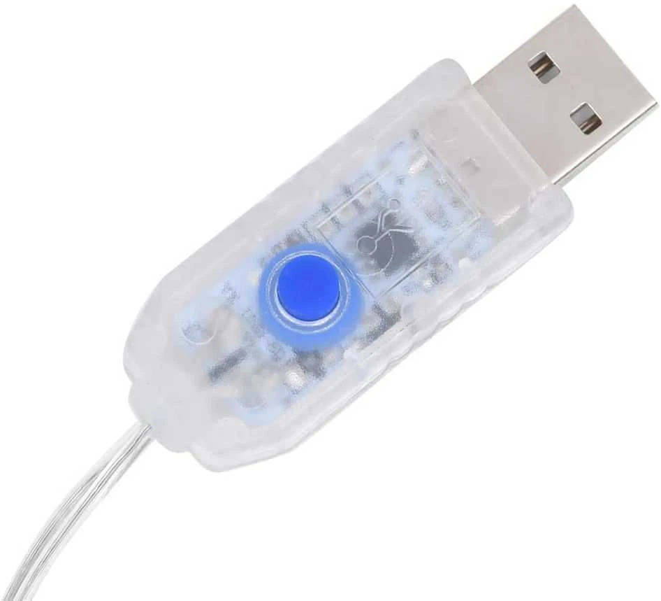 Kalėdiniai elniai, 4vnt., akrilas, 160 mėlynos spalvos LED