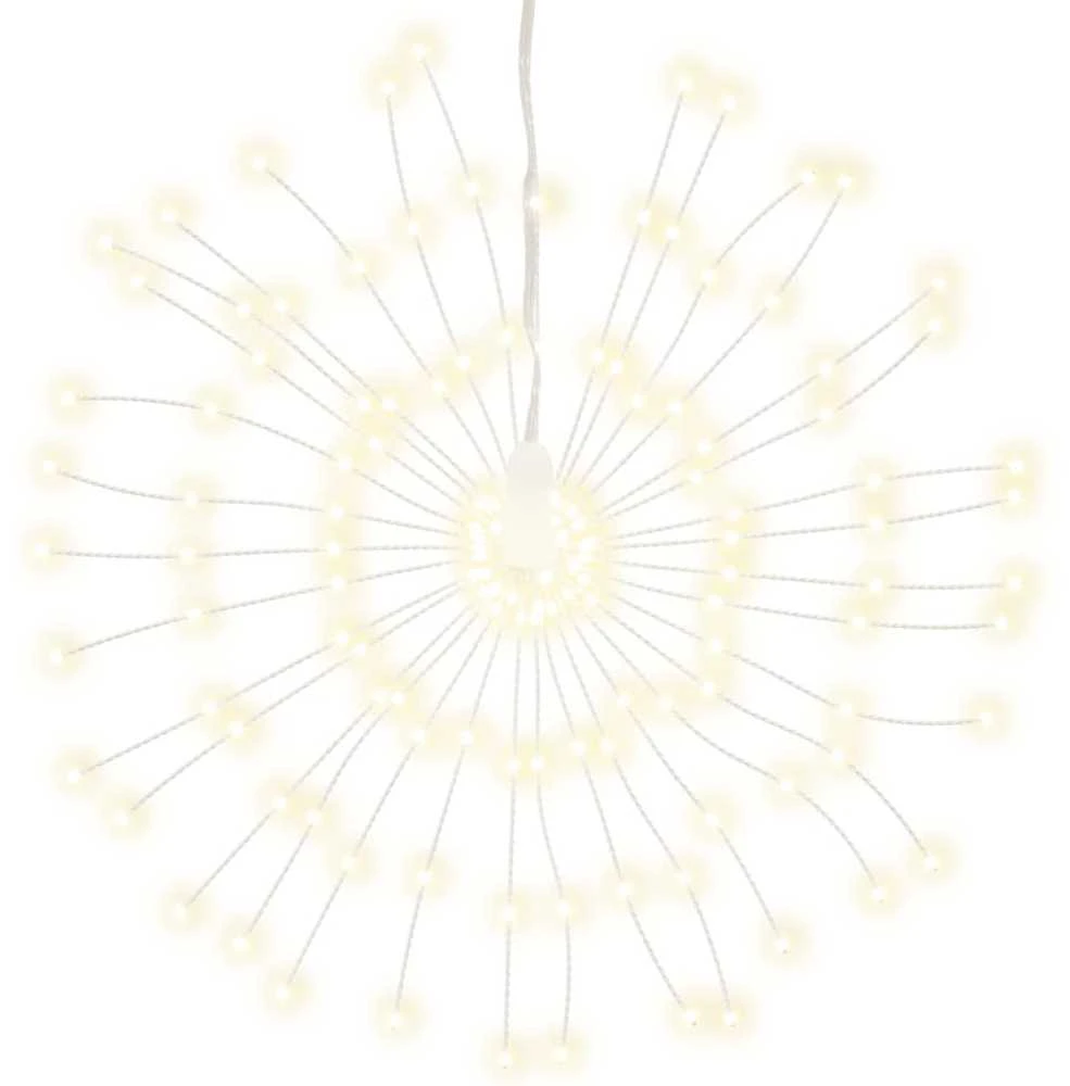 Kalėdiniai šviestuvai fejerverkai, 2vnt., šilti balti, 140 LED