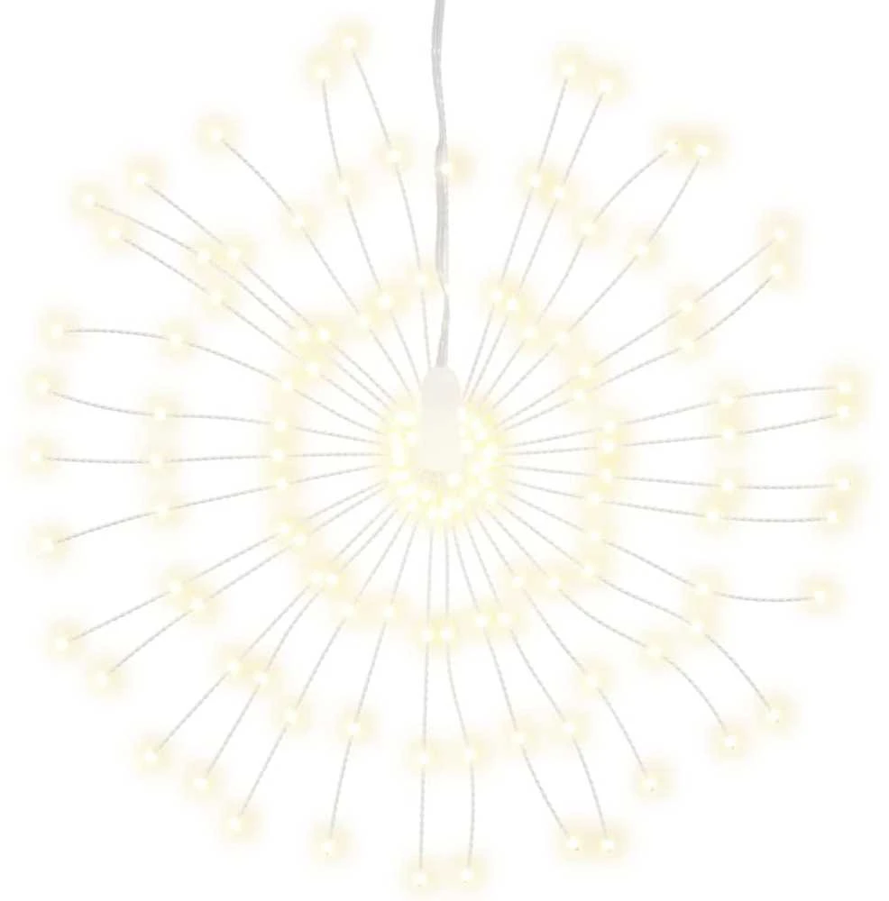 Kalėdiniai šviestuvai fejerverkai, 8vnt., šilti balti, 140 LED
