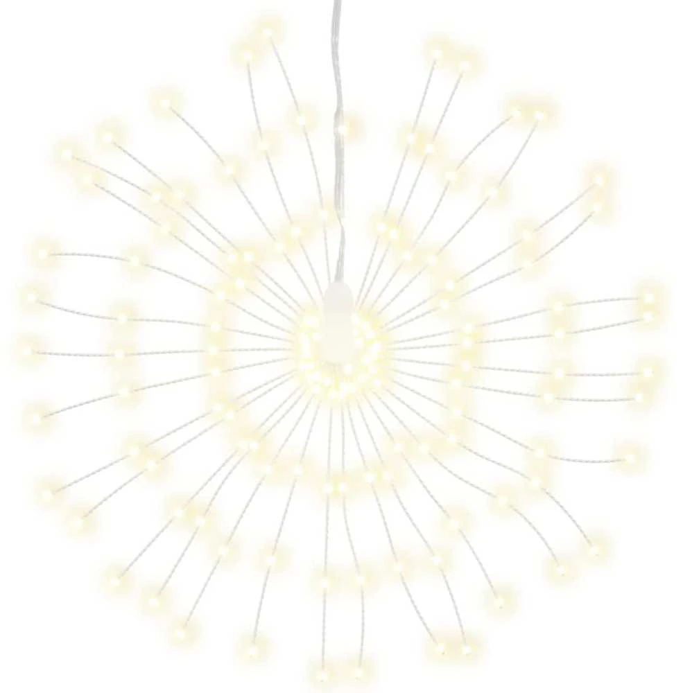 Kalėdiniai šviestuvai fejerverkai, 8vnt., šilti balti, 140 LED