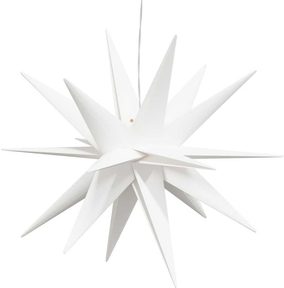 Kalėdiniai šviestuvai su LED, 3vnt., balti, 43cm, sulankstomi