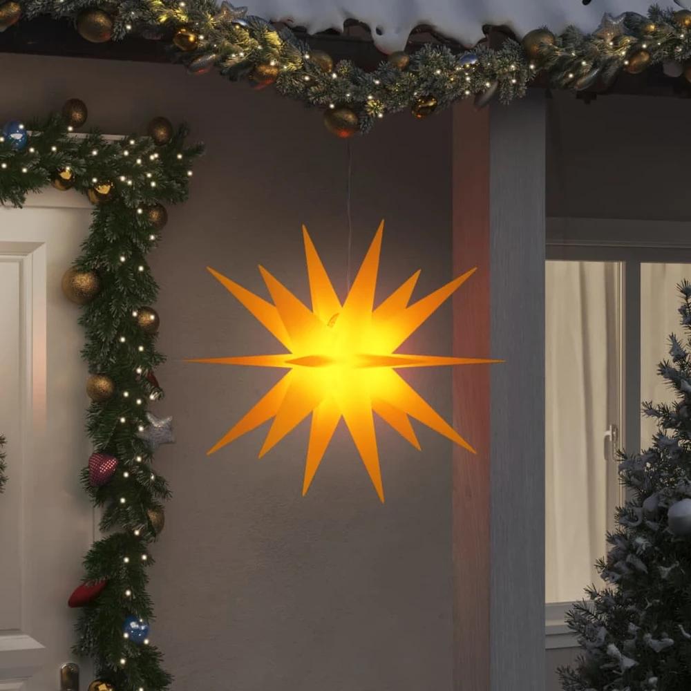 Kalėdiniai šviestuvai su LED, 3vnt., geltoni, 100cm