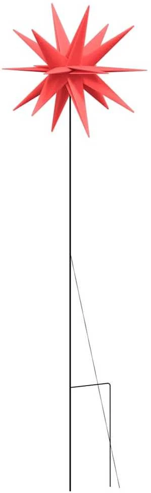 Kalėdiniai šviestuvai su smaigais/LED, 3vnt., raudoni, 35cm