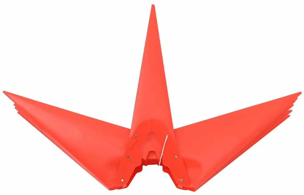 Kalėdiniai šviestuvai su smaigais/LED, 3vnt., raudoni, 35cm