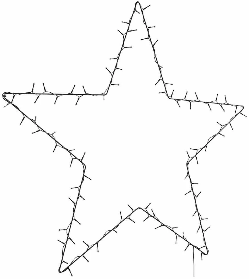 Kalėdiniai žibintai Star Silhouette 115 LED šiltai balta