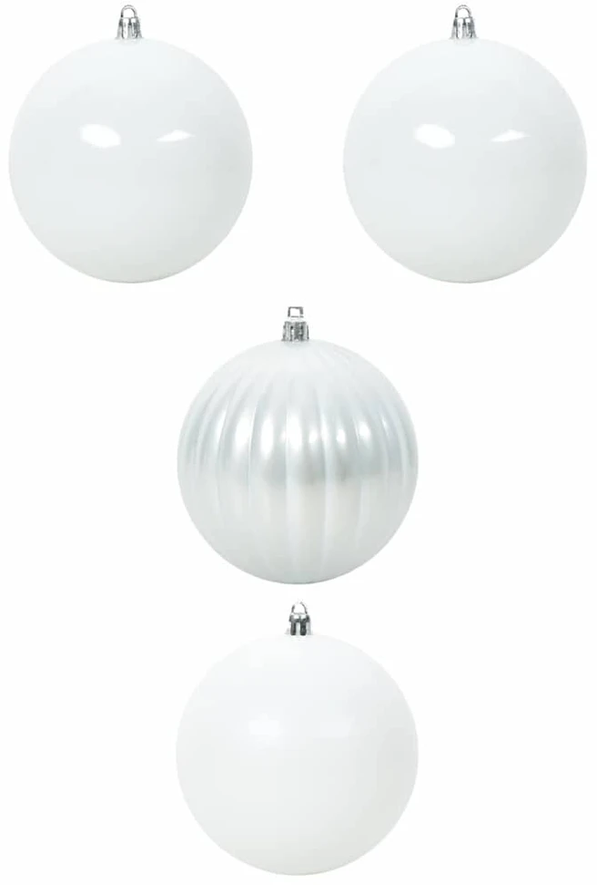Kalėdinis Kabinamas Rinkinys XXL 4 vnt. Balta Ø 20 cm Plastmasė