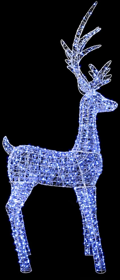 Kalėdinis LED elnio figūros apšvietimas 1000 LED Mėlyna