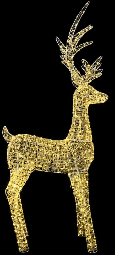 Kalėdinis LED elnio figūros apšvietimas 1000 LED Šilta balta