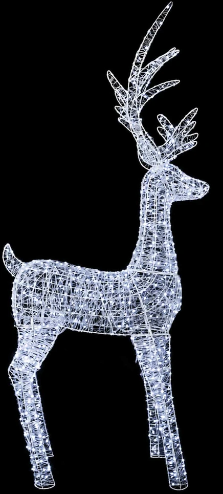 Kalėdinis LED elnio figūros apšvietimas 1000 LED Šalta balta