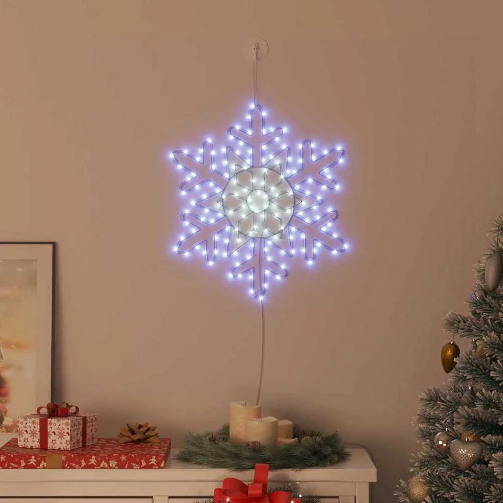Kalėdinis snaigė 156 LED Mėlyna 55.5 x 55.5 x 0.75cm PVC