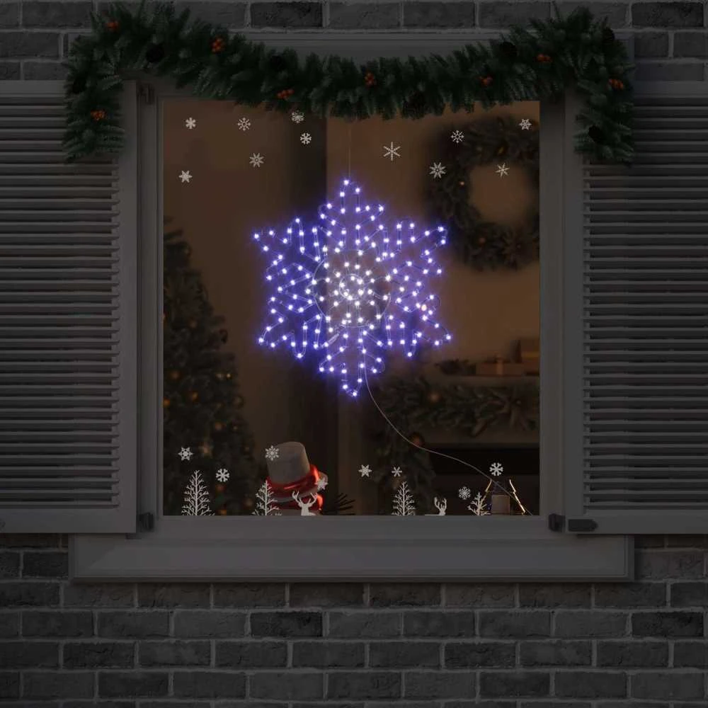 Kalėdinis snaigė 156 LED Mėlyna 55.5 x 55.5 x 0.75cm PVC