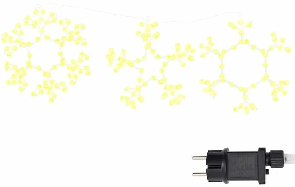 Kalėdų snaigė 252 LED Šilta balta 44,5 x 38 cm PVC