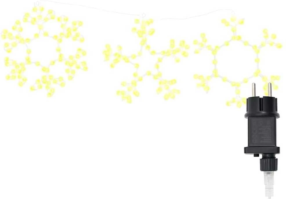 Kalėdų snaigė 252 LED Šilta balta 44,5 x 38 cm PVC