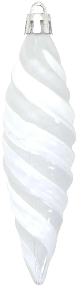 Kalėdinis spiralinis kamuolys 40 vnt. Balta 3 x 11 cm Plastmasė