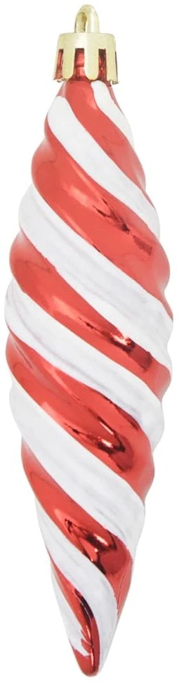 Kalėdinis spiralinis kamuolys 40 vnt. Raudona 3 x 11 cm