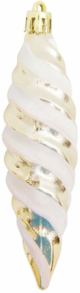 Kalėdinis spiralinis kamuolys 40 vnt. šampano 3 x 11 cm