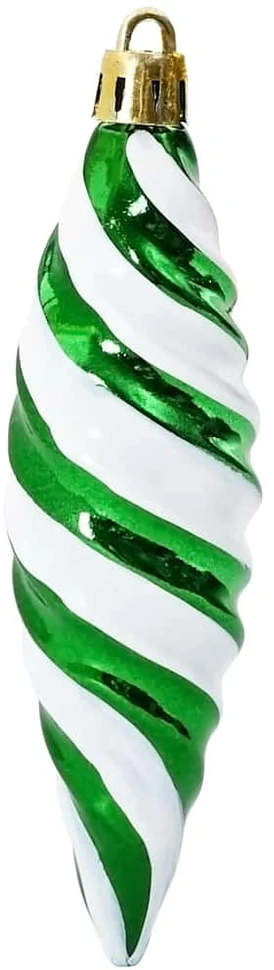 Kalėdinis spiralinis kamuolys 40 vnt. Žalia 3 x 11 cm Plastmasė