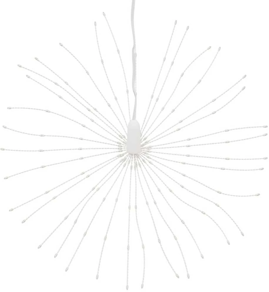 Kalėdinis šviestuvas fejerverkas, 140 šaltų baltų LED, 17cm