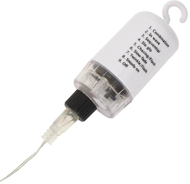 Kalėdinis šviestuvas fejerverkas, 140 šiltų baltų LED, 17cm