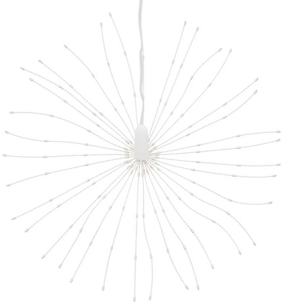 Kalėdinis šviestuvas fejerverkas, 140 šiltų baltų LED, 17cm