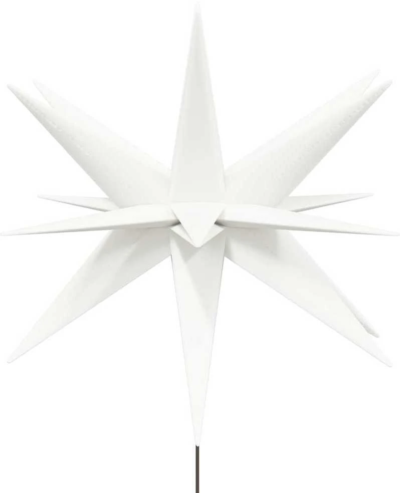 Kalėdinis šviestuvas su kuoliuku ir LED, baltas, 57cm