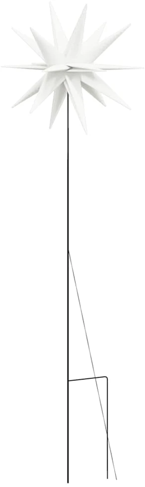 Kalėdinis šviestuvas su kuoliuku ir LED, baltas, 57cm
