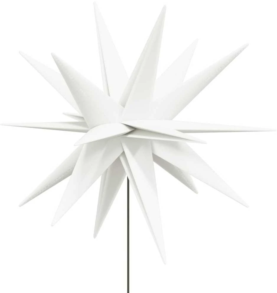 Kalėdinis šviestuvas su kuoliuku ir LED, baltas, 57cm