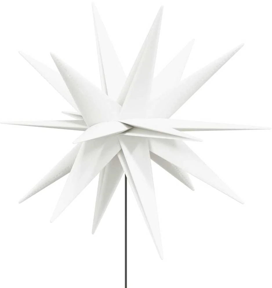 Kalėdinis šviestuvas su kuoliuku ir LED, baltas, 57cm
