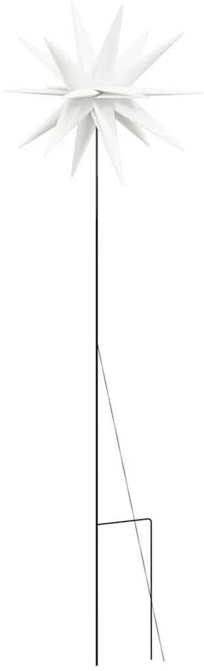 Kalėdinis šviestuvas su kuoliuku ir LED, baltas, 57cm