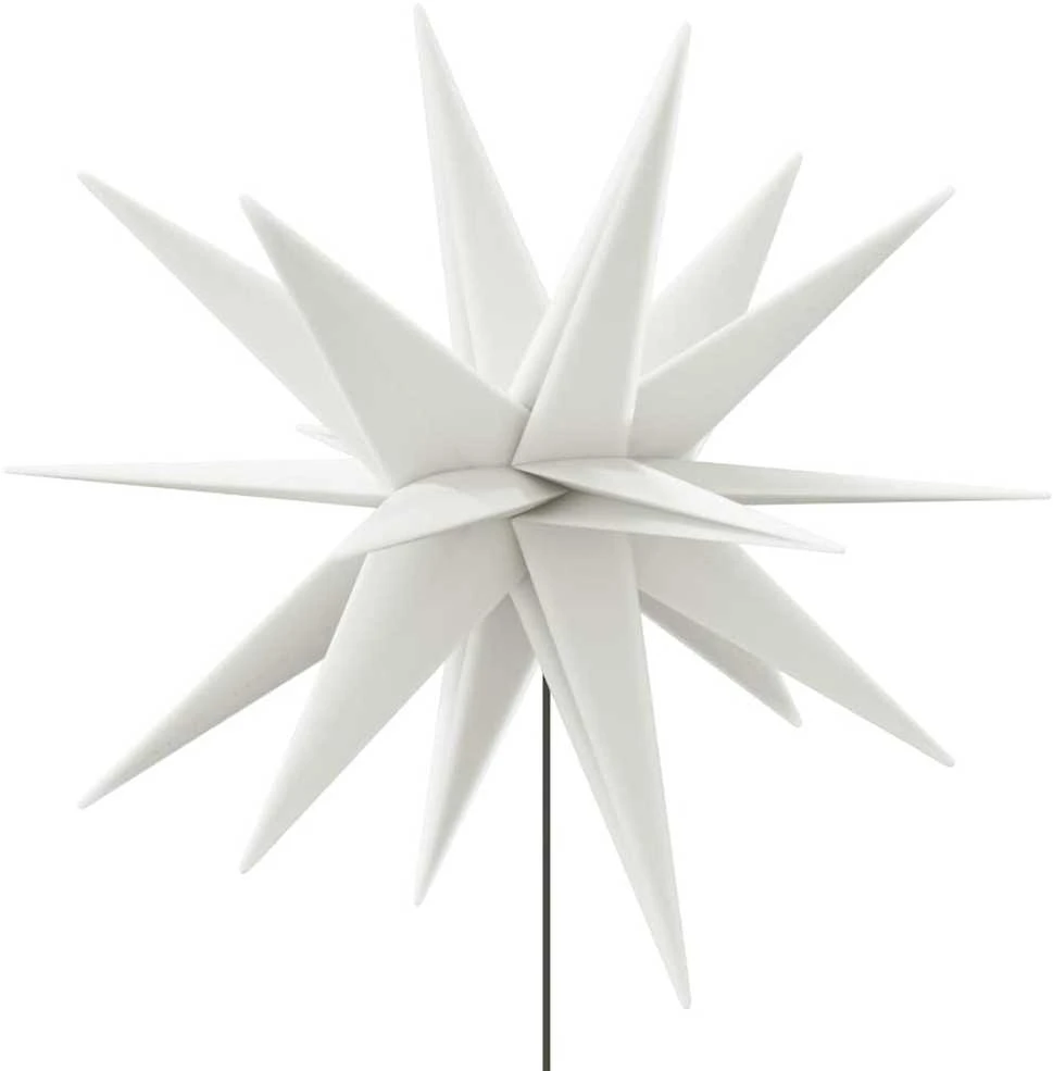 Kalėdinis šviestuvas su kuoliuku ir LED, baltas, 57cm